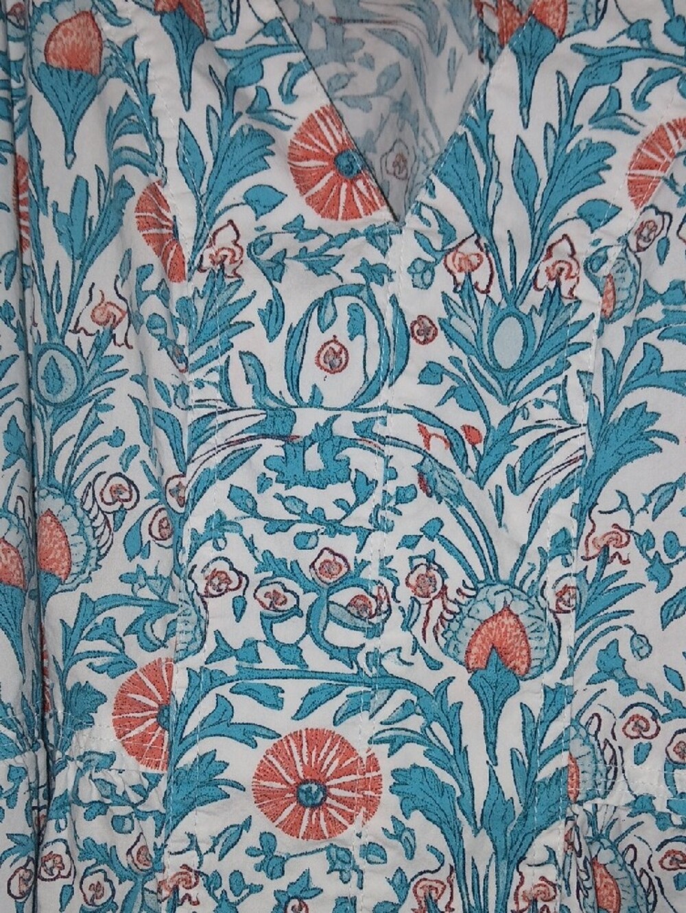 Crown & Ivy Teal and Coral Floral Mini Dress - Picture 6 of 6
